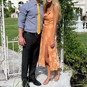 Verge Girl Orange Bias cut Dress